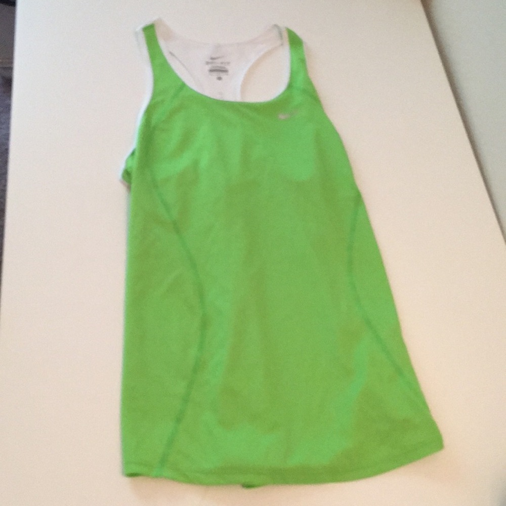 Nike green and whit dri-fit